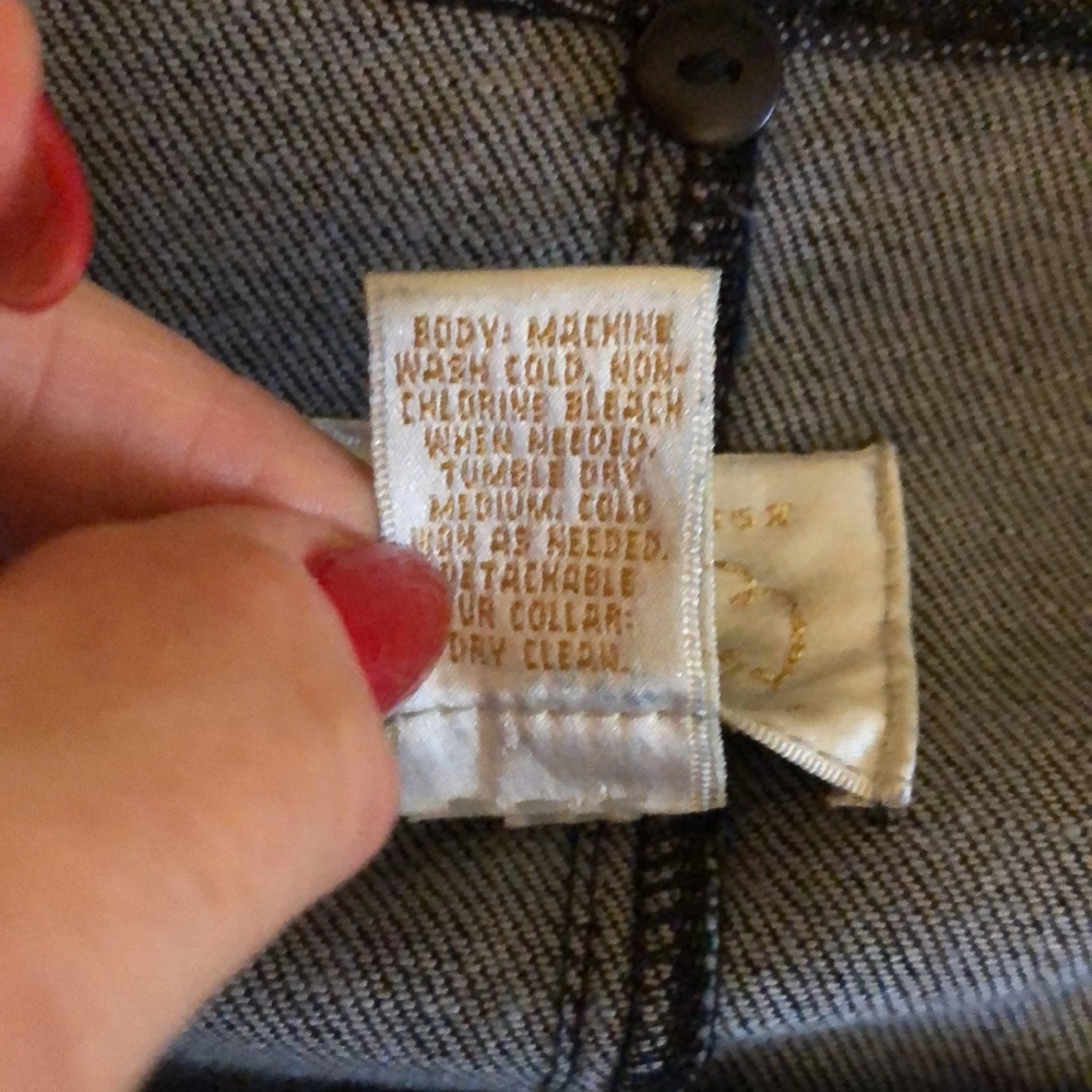 Whbm Structured Denim Jacket Single Button Sz 8 - image 7